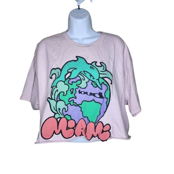 Rolling Loud Miami Concert Tshirt Cut Off Womens XL Pink Post Malone Travis Scot - Picture 1 of 6